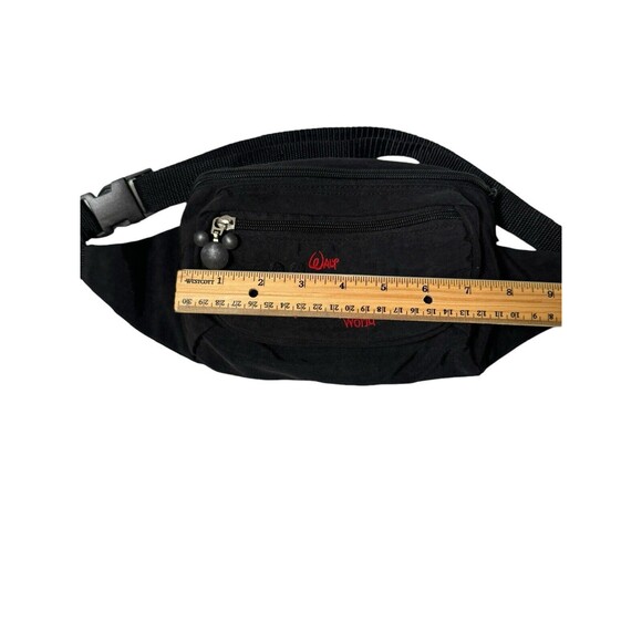 VTG Walt Disney World Character Spell Out Black Fanny Pack Mickey Embroidered - Picture 16 of 16